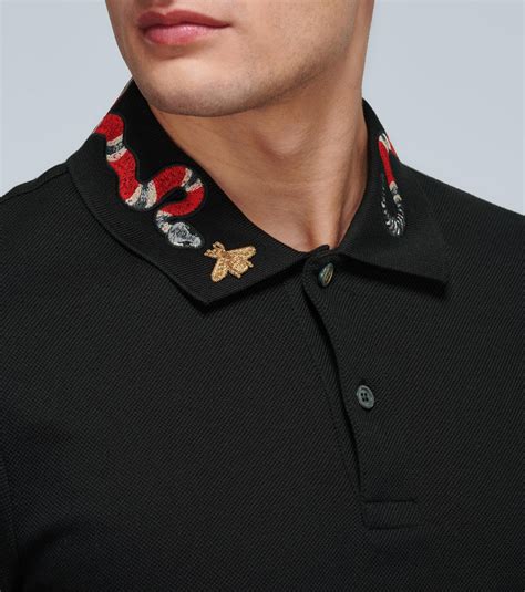 gucci collar shirts|gucci polo snake collar.